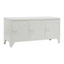 DKD Home Decor Mueble TV Metal Taquilla Blanco 120x40x58