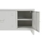 DKD Home Decor Mueble TV Metal Taquilla Blanco 120x40x58