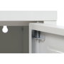DKD Home Decor Mueble TV Metal Taquilla Blanco 120x40x58