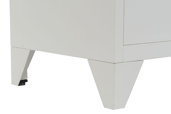 DKD Home Decor Mueble TV Vintage Blanco Metal 120 x 40 x 58 cm