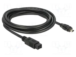 DeLOCK Cable FireWire 9 Pin a 4 Pin, 3 m, Gris