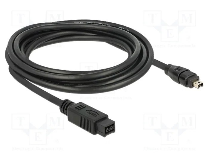 DeLOCK Cable FireWire 9 Pin a 4 Pin, 3 m, Gris DeLOCK Cable FireWire 9 Pin a 4 Pin, 3 m, Gris