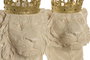 DKD Home Decor Figuras de Resina León y Tigre, Pack de 2