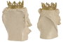 DKD Home Decor Figuras de Resina León y Tigre, Pack de 2