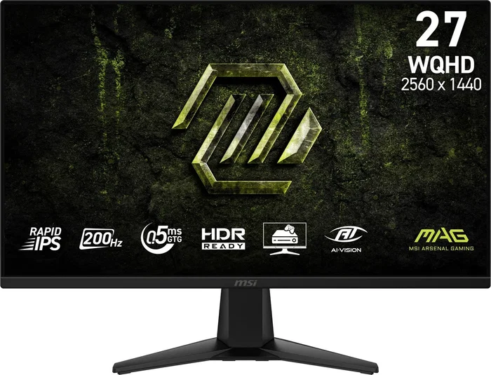 MSI MAG 275QF E20 Monitor 27 pulg. Rapid IPS WQHD 200Hz Negro