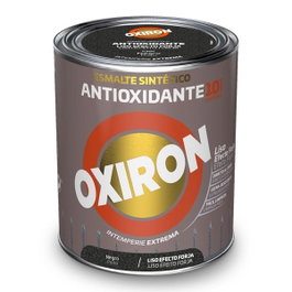 Oxiron Esmalte sintético metálico antioxidante negro liso efecto forja 250 ml