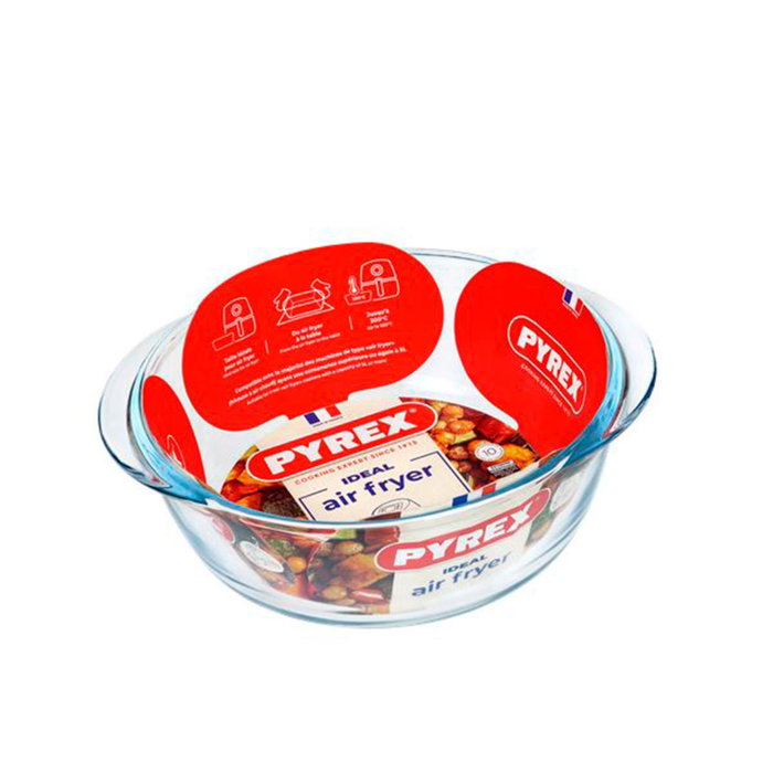 Pyrex® Fuente Redonda de Vidrio Airfryer 20 cm - 1,1 L de color Transparente