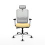 PIQUERAS Y CRESPO Silla de oficina Haches Sincro/Traslack Crema y Blanco