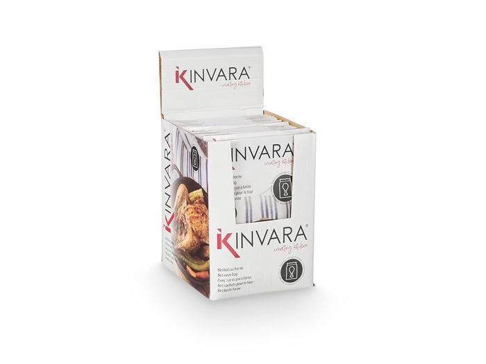 Kinvara Set 24 Bolsas Horno Microondas Plástico Transparente 22.5 x 15 cm (Set de 48)