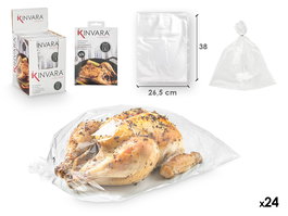 Kinvara Set 24 Bolsas Horno Microondas Plástico Transparente 22.5 x 15 cm (Set de 48)