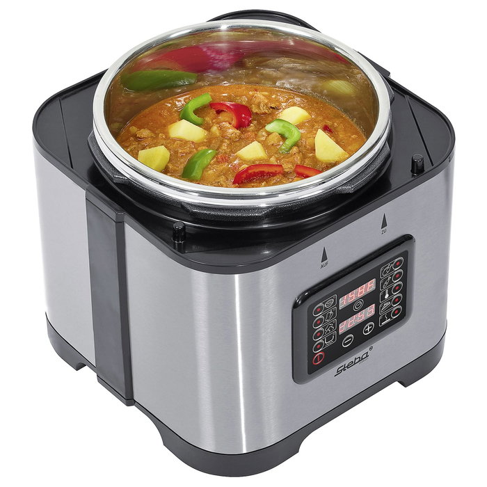 Steba DD 1 ECO Olla a presión de vapor, 5 l, Negro / Plata Steba DD 1 ECO Olla a presión de vapor, 5 l, Negro / Plata