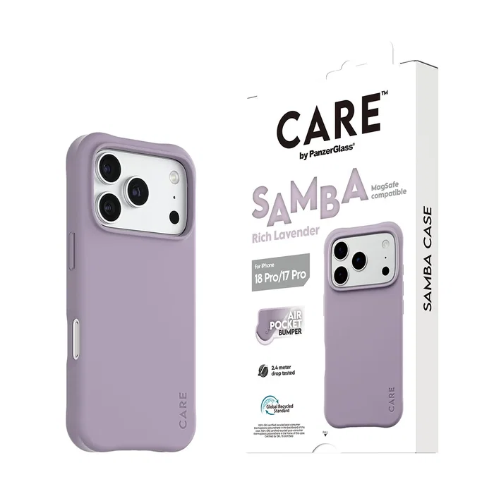 PanzerGlass Samba Case para iPhone 17 Pro y 18 Pro - Rich Lavender MagSafe PanzerGlass Samba Case para iPhone 17 Pro y 18 Pro - Rich Lavender MagSafe