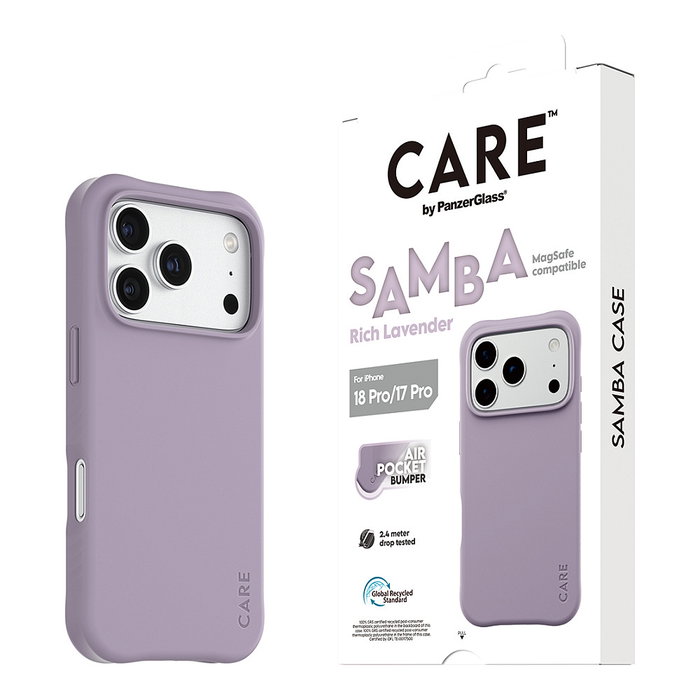 PanzerGlass Samba Case para iPhone 17 Pro y 18 Pro - Rich Lavender