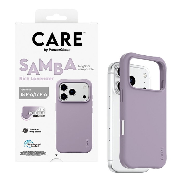 PanzerGlass Samba Case para iPhone 17 Pro y 18 Pro - Rich Lavender