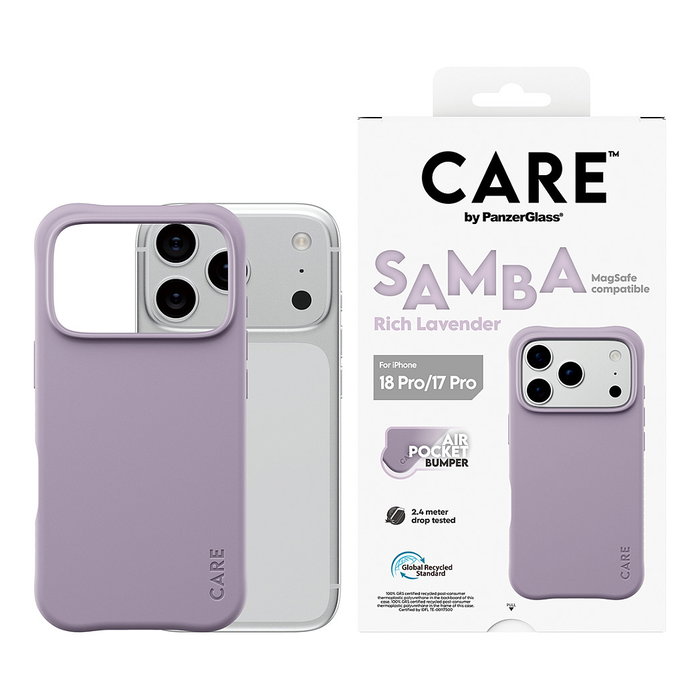 PanzerGlass Samba Case para iPhone 17 Pro y 18 Pro - Rich Lavender