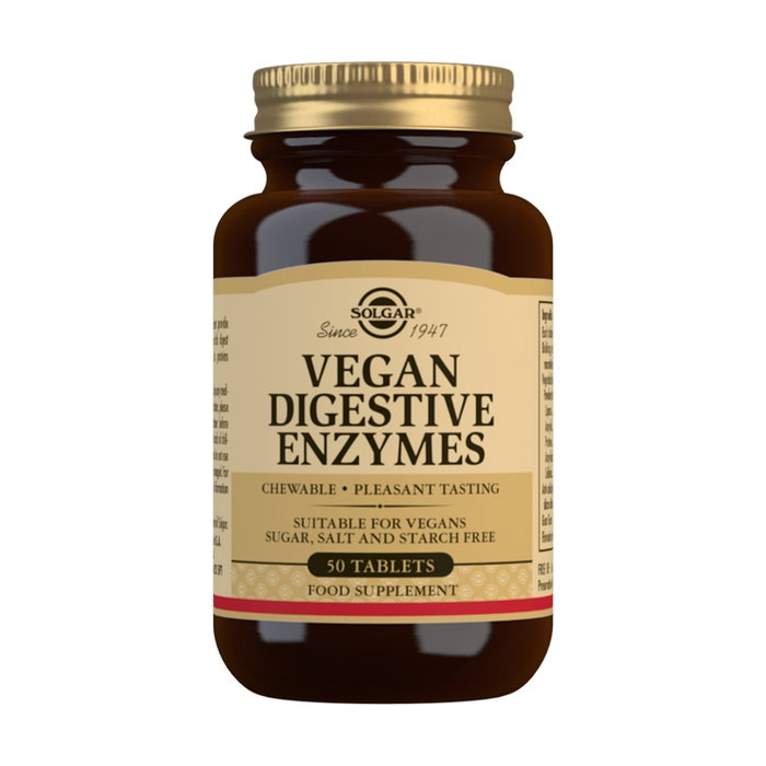 SOLGAR Vegan Enzimas Digestivas 50 comprimidos masticables SOLGAR Vegan Enzimas Digestivas 50 comprimidos masticables