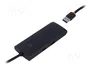 BASEUS Hub USB con 4 puertos USB-A y 1 puerto USB-C, Negro