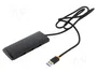BASEUS Hub USB con 4 puertos USB-A y 1 puerto USB-C, Negro
