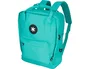 Antartik Mochila Cubo Menta 300x115x390 mm con Bolsillos Exteriores, Compartimento Portátil y Asas Metálicas, Adaptable a Carrito