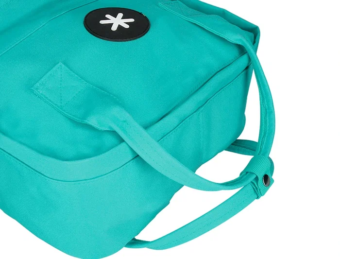 Antartik Mochila Cubo Menta 300x115x390 mm con Bolsillos Exteriores, Compartimento Portátil y Asas Metálicas, Adaptable a Carrito
