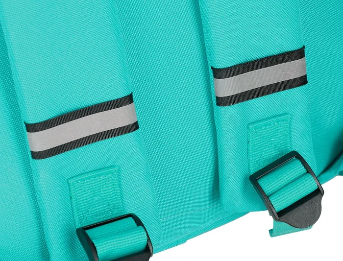 Antartik Mochila Cubo Menta 300x115x390 mm con Bolsillos Exteriores, Compartimento Portátil y Asas Metálicas, Adaptable a Carrito