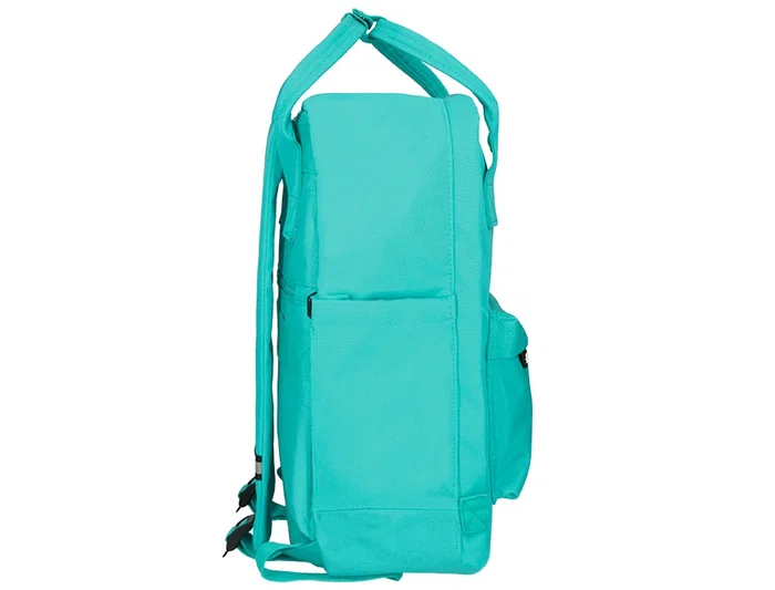 Antartik Mochila Cubo Menta 300x115x390 mm con Bolsillos Exteriores, Compartimento Portátil y Asas Metálicas, Adaptable a Carrito