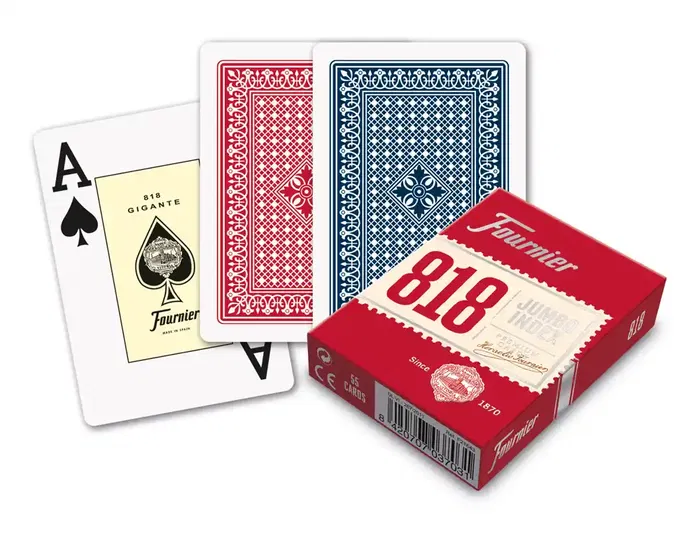 Fournier Baraja Poker Inglés 55 Cartas Nº818 Estuche Cartulina