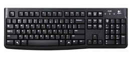 Logitech K120 Teclado para Empresas, Cableado USB, Resistente a Salpicaduras, Diseño Cómodo