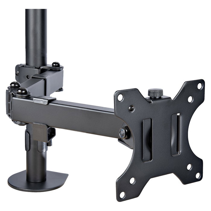 StarTech.com Brazo Soporte Ajustable para Monitor y Portátil con Bandeja VESA, Negro