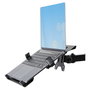 StarTech.com Brazo Soporte Ajustable para Monitor y Portátil con Bandeja VESA, Negro