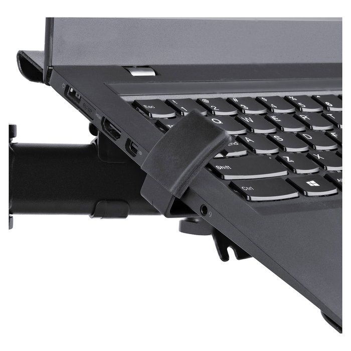 StarTech.com Brazo Soporte Ajustable para Monitor y Portátil con Bandeja VESA, Negro