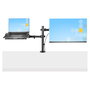 StarTech.com Brazo Soporte Ajustable para Monitor y Portátil con Bandeja VESA, Negro