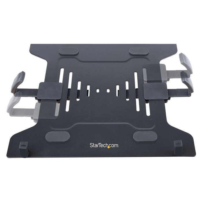 StarTech.com Brazo Soporte Ajustable para Monitor y Portátil con Bandeja VESA, Negro