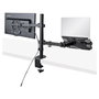 StarTech.com Brazo Soporte Ajustable para Monitor y Portátil con Bandeja VESA, Negro