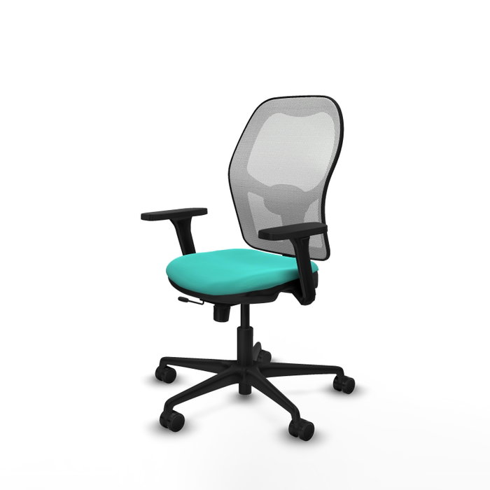 PIQUERAS Y CRESPO Silla de oficina Jorquera con mecanismo Sincro/Traslack, Turquesa y Blanco PIQUERAS Y CRESPO Silla de oficina Jorquera con mecanismo Sincro/Traslack, Turquesa y Blanco