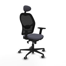 PIQUERAS Y CRESPO Silla de oficina Jorquera Gris oscuro y Negro