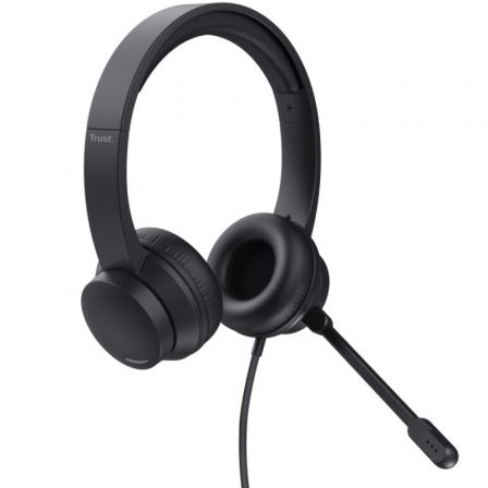 Trust Auriculares Ayda con Micrófono Jack 3.5 mm, Negros