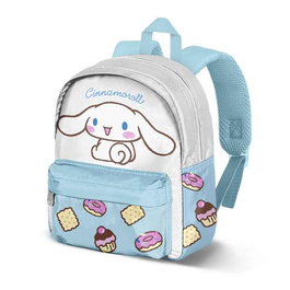 Sanrio Mochila Infantil Cinnamoroll Joy Cakes - Diseño Azul, Dimensiones 27x22x10 cm, Poliéster