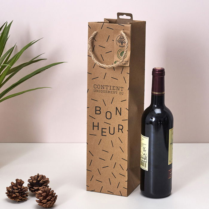 Party Time Bolsa Regalo Botella Party Time Modelos Surtidos: Happy, Bonheur, Vous