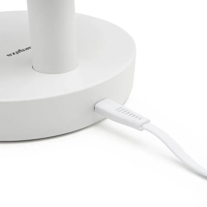 Orbegozo TF-1016 - Ventilador de Sobremesa con Batería Recargable USB-C, 9W, 4 Velocidades, 16 cm, Oscilante 90°, Blanco