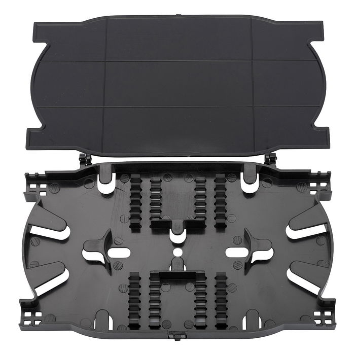 Digitus LWL Cassette de Empalme de Fibra Óptica para 24 Fusiones, 24 Piezas, Negro (100 x 170 x 10 mm)