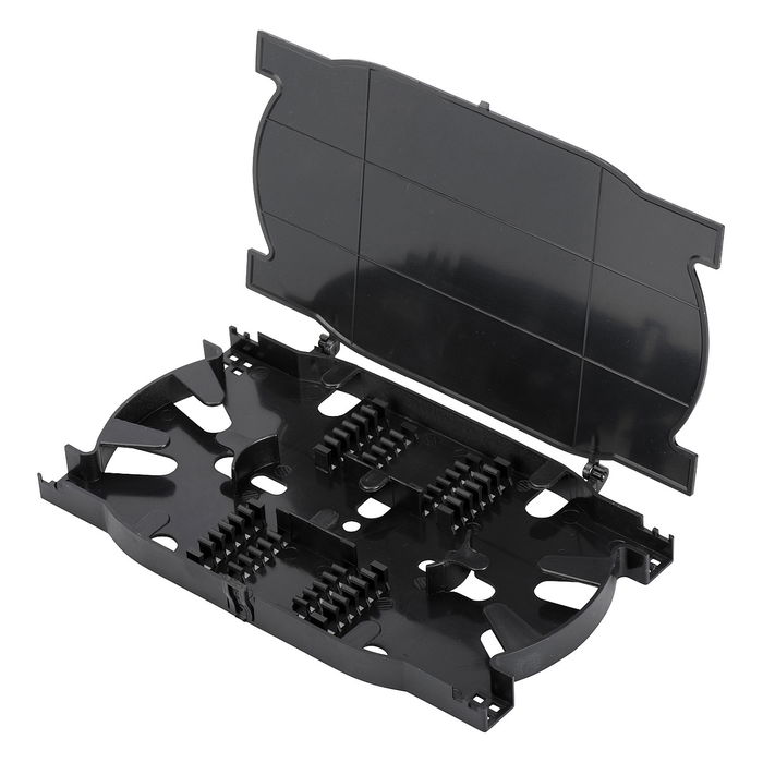 Digitus LWL Cassette de Empalme de Fibra Óptica para 24 Fusiones, 24 Piezas, Negro (100 x 170 x 10 mm)