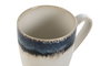 DKD Home Decor Mug Moderno Azul Blanco Gres Esmaltado Horeca 400ml Apto Microondas Lavavajillas 6 Unidades 8.5 x 10.5 x 12 cm