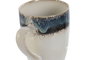 DKD Home Decor Mug Moderno Azul Blanco Gres Esmaltado Horeca 400ml Apto Microondas Lavavajillas 6 Unidades 8.5 x 10.5 x 12 cm