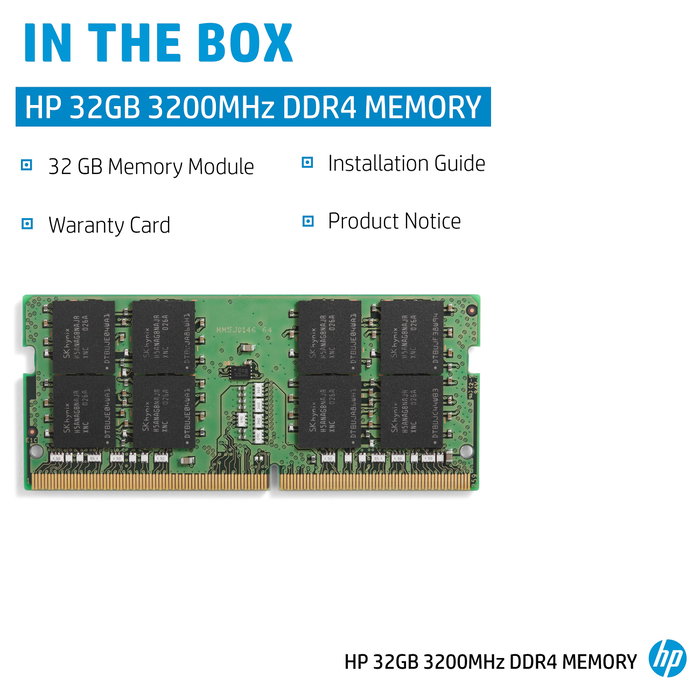 HP 32GB DDR4 3200MHz SO-DIMM Memoria RAM para Portátil 4S967AA#AC3