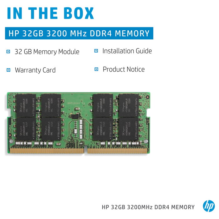 HP 32GB DDR4 3200MHz SO-DIMM Memoria RAM para Portátil 4S967AA#AC3