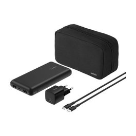 Belkin Powerbank BO042KQBK 20000mAh 2xUSB-A 1xUSB-C con cargador, cable USB-C y funda