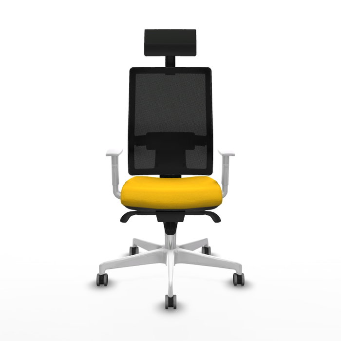 PIQUERAS Y CRESPO Silla de oficina Horna con mecanismo Sincro, Amarillo y Negro PIQUERAS Y CRESPO Silla de oficina Horna con mecanismo Sincro, Amarillo y Negro