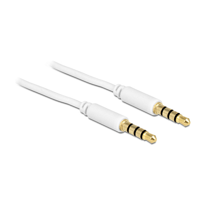 DeLOCK Cable de audio 3,5 mm 4 Pin Macho a Macho 1 m Blanco DeLOCK Cable de audio 3,5 mm 4 Pin Macho a Macho 1 m Blanco