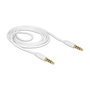 DeLOCK Cable de audio 3,5 mm 4 Pin Macho a Macho 1 m Blanco